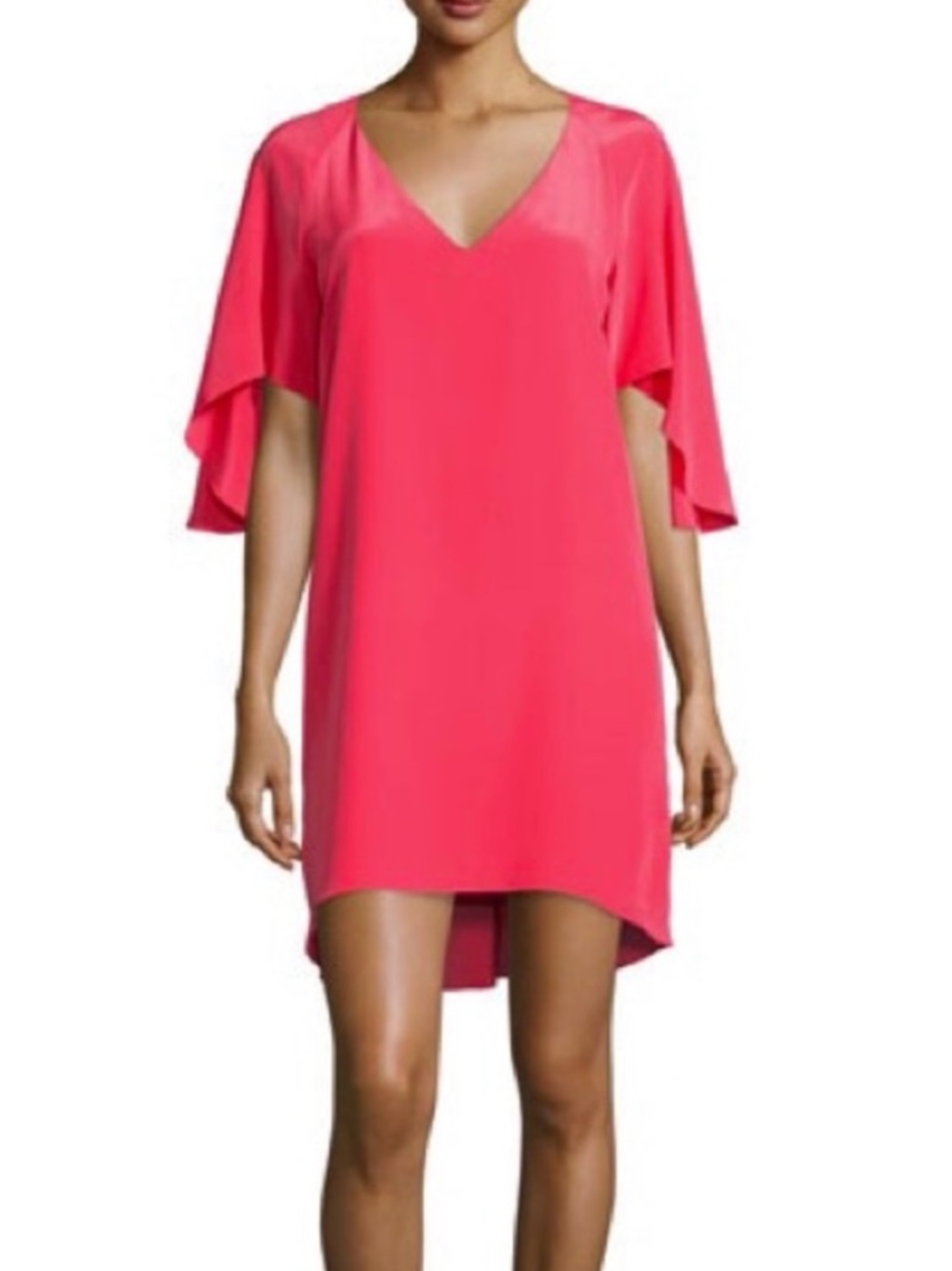 Amanda Uprichard silk pink flowy dress large flowy